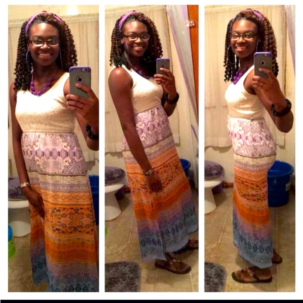 Preloved Colorful Maxi Summer Dress
